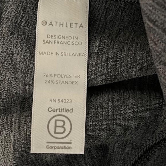 Athleta XS Grey Heather Headlands Hybrid Phone Pockets Tights Leggings - Picture 6 of 9